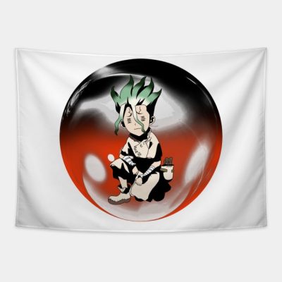 Senku Ishigami Dr Stone Closed Eyes Chibi Tapestry Official Haikyuu Merch