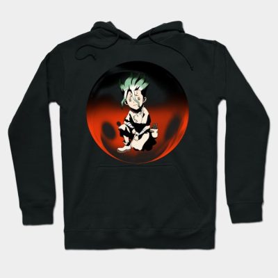 Senku Ishigami Dr Stone Closed Eyes Chibi Hoodie Official Haikyuu Merch