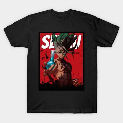 Senku Red Comic Design T-Shirt Official Haikyuu Merch