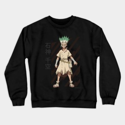 Senku Ishigami Dr Stone Anime Crewneck Sweatshirt Official Haikyuu Merch