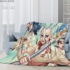 Dr Stone Anime 3D Flannel Blanket Character Thin Blanket Flannel Portable Home Travel Office Blanket 01 3 - Dr. Stone Merch