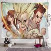 Wall Tapestry Japanese Anime Dr Stone Background Decorative Wall Hanging For Living Room Bedroom Dorm Room 3 - Dr. Stone Merch