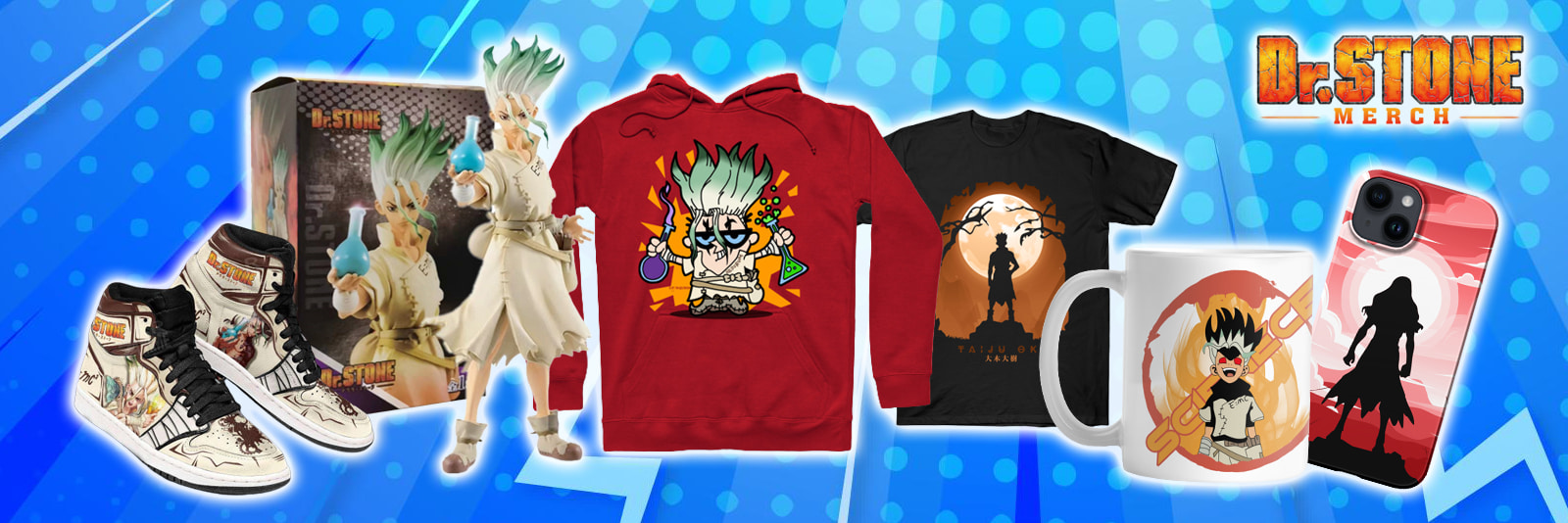 Dr. Stone Merch Banner