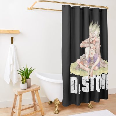 Fanart Dr Stone Merch Anime Shower Curtain Official Dr. Stone Merch