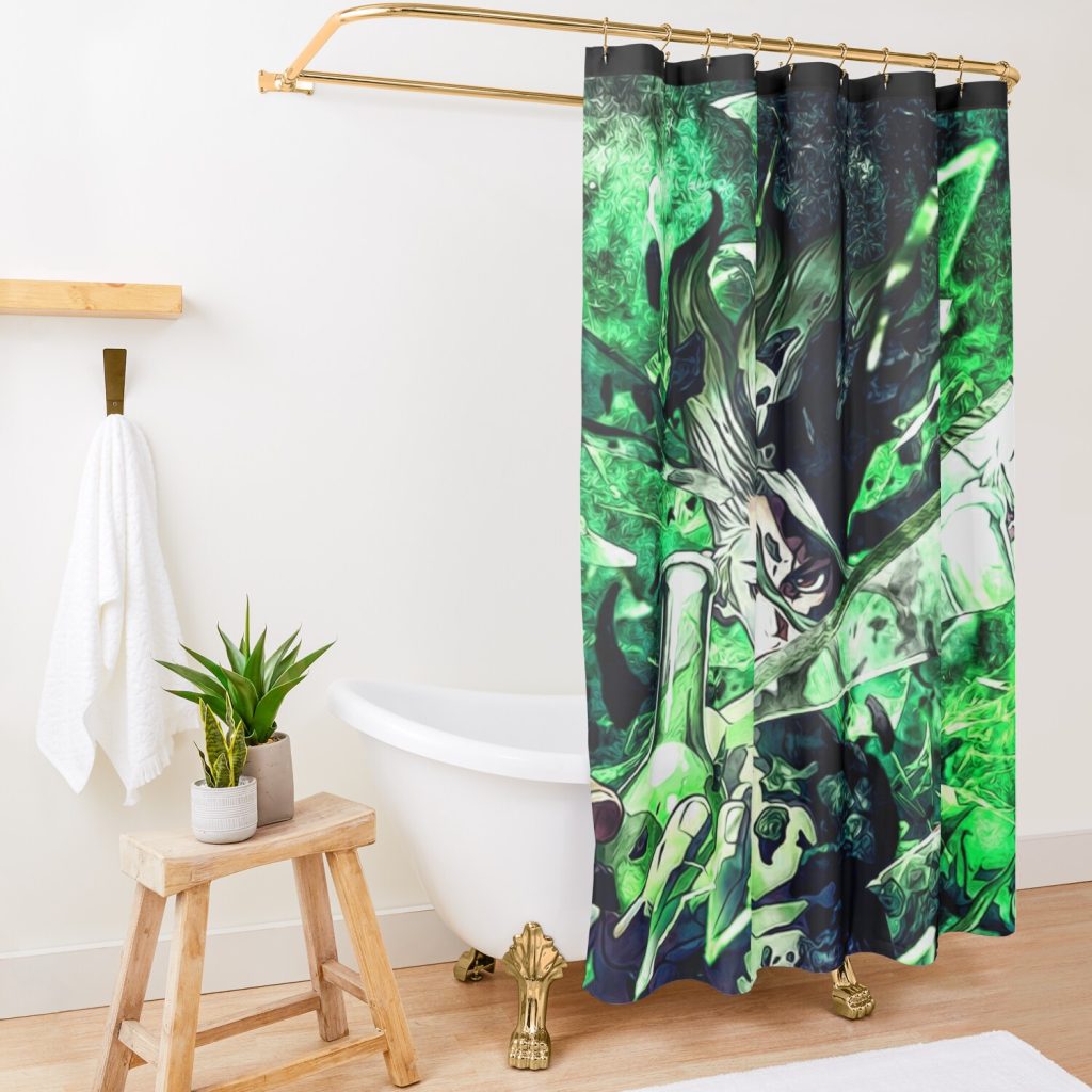 Broken Crystal 5 Shower Curtain Official Dr. Stone Merch