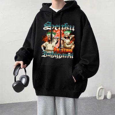 Anime Dr Stone Ishigami Senkuu Hoodies Men Women Manga Sweatshirts Casual Autumn Winter Hoodie Fleece Oversized - Dr. Stone Merch