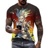 Japanese Anime Dr Stone Ishigami Senkuu 3D Printed T Shirts Summer Men Clothes Loose Street Comfortable 1 - Dr. Stone Merch