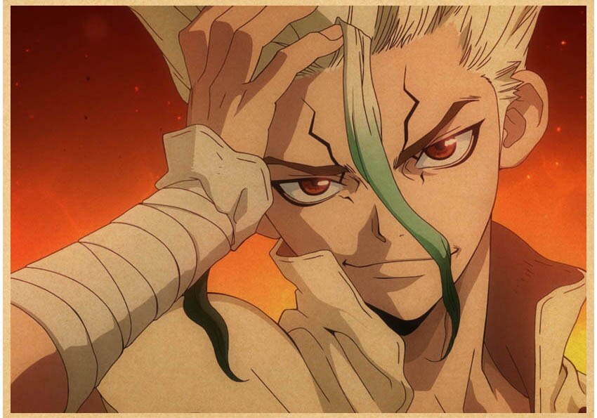 Japanese Anime Paintings Dr STONE Poster Classic Wall Artwork Prints Kraft Paper Vintage Pictures Home Decor 10 - Dr. Stone Merch