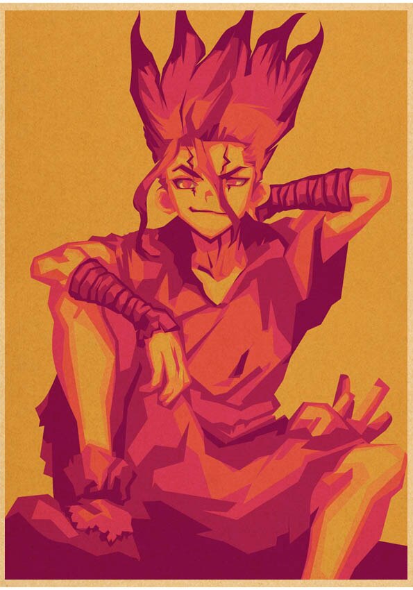 Japanese Anime Paintings Dr STONE Poster Classic Wall Artwork Prints Kraft Paper Vintage Pictures Home Decor 11 - Dr. Stone Merch