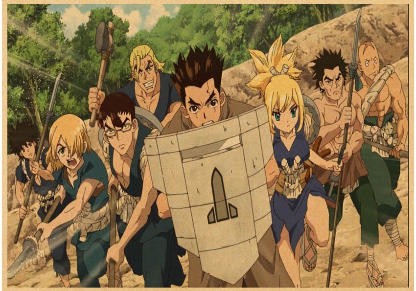Japanese Anime Paintings Dr STONE Poster Classic Wall Artwork Prints Kraft Paper Vintage Pictures Home Decor 19 - Dr. Stone Merch