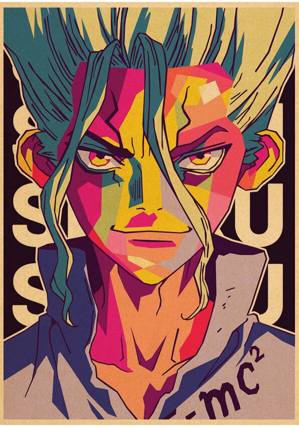 Japanese Anime Paintings Dr STONE Poster Classic Wall Artwork Prints Kraft Paper Vintage Pictures Home Decor 3 - Dr. Stone Merch