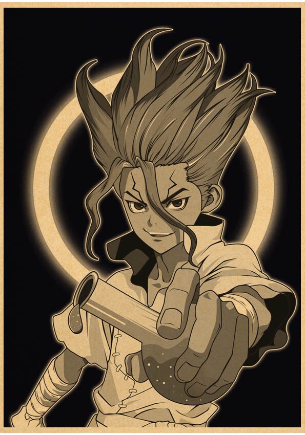 Japanese Anime Paintings Dr STONE Poster Classic Wall Artwork Prints Kraft Paper Vintage Pictures Home Decor 5 - Dr. Stone Merch