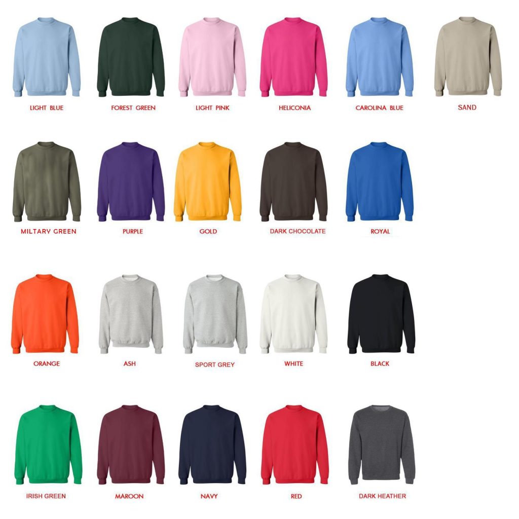 sweatshirt color chart - Dr. Stone Merch