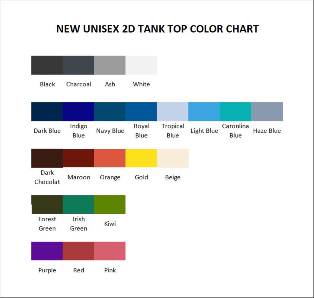 tank top color chart 1 - Dr. Stone Merch